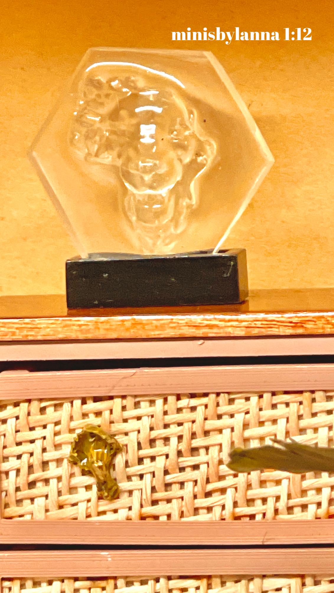 1:12 Dollhouse miniature African lion table light feature working LED
