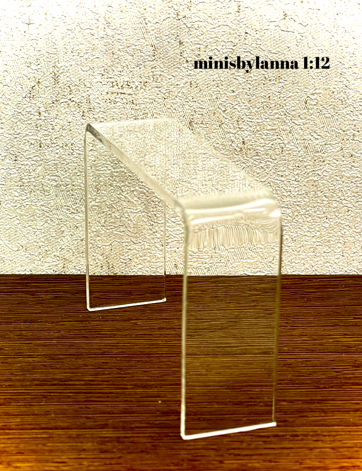 1:12 Dollhouse miniature narrow console tables in acrylic