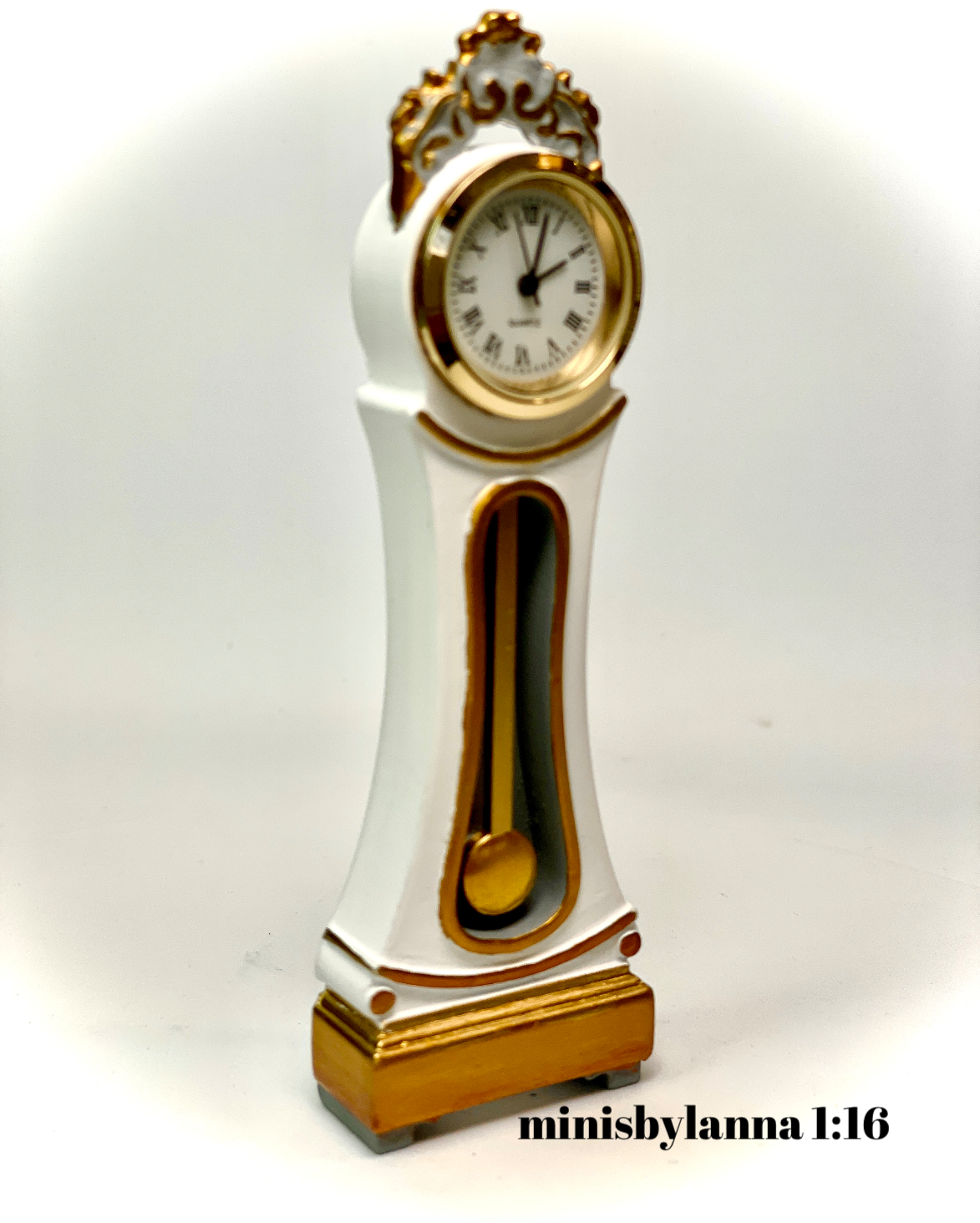 1:16 Dollhouse Swedish Mora longcase working clock various colors - Lundby scale