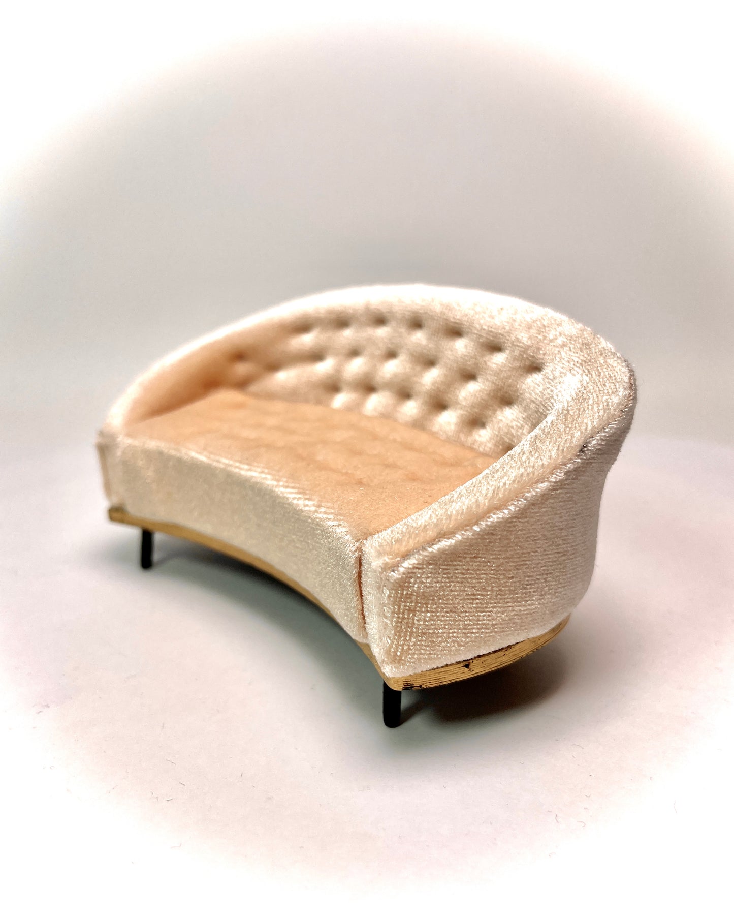 1:16 Dollhouse miniature modern sofa velvet various colors- Lundby