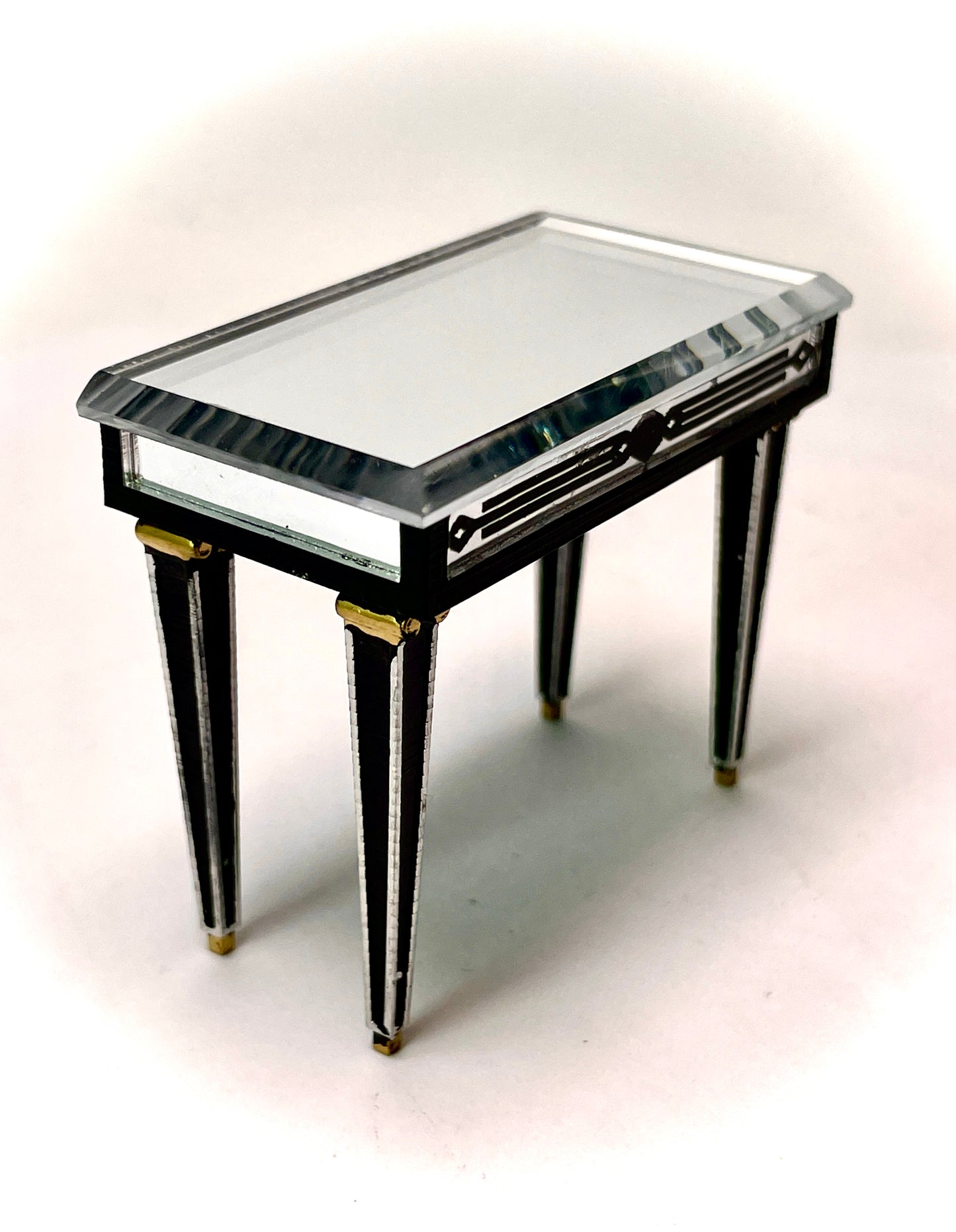 1:16 Dollhouse miniature Art DECO mirrored console table - Lundby Scale