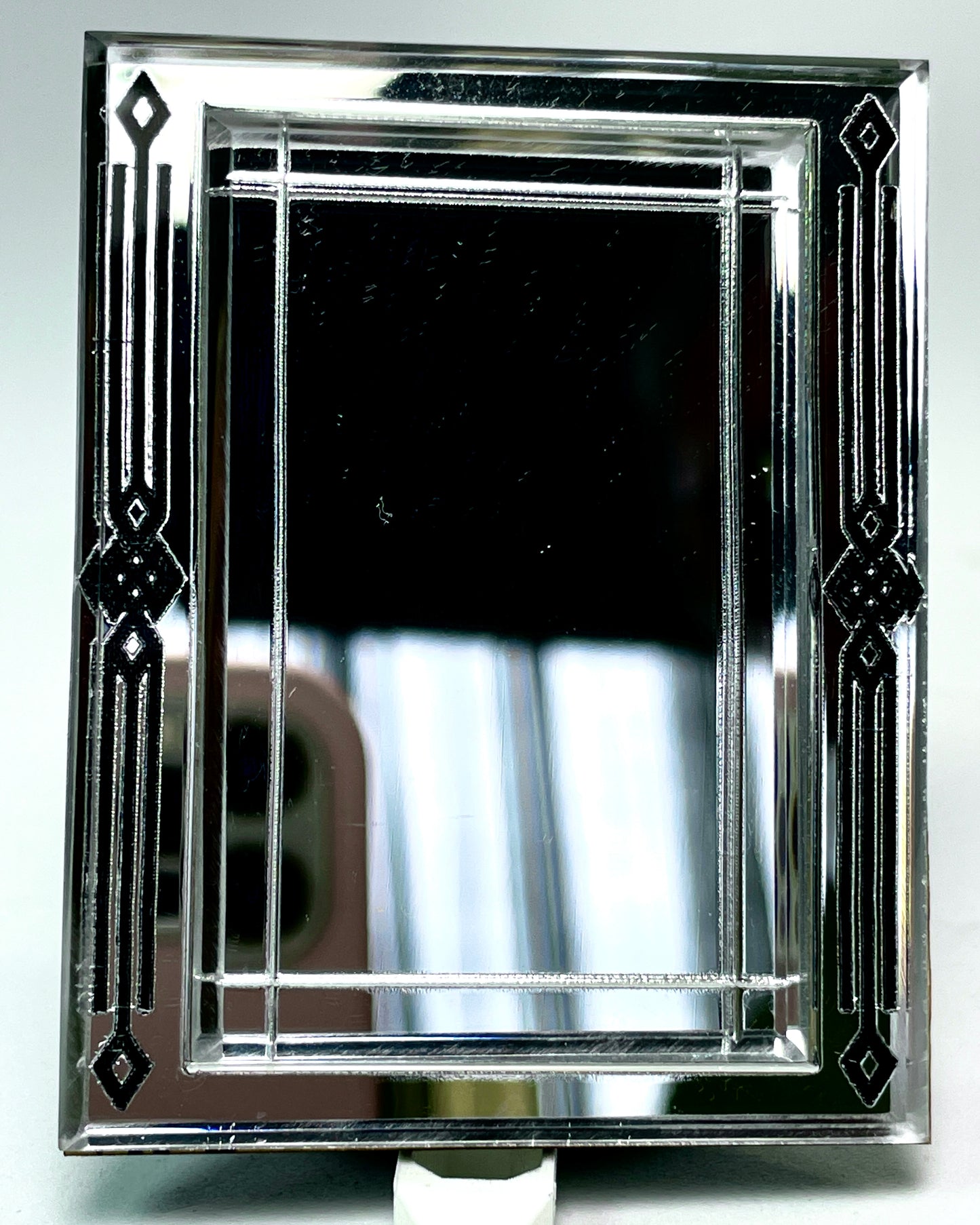 1:12 Dollhouse miniature modern engraved wall mirror