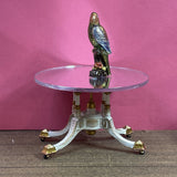1:6 Dollhouse miniature gilded parrot sculpture