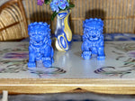 1:6 Dollhouse miniature Chinese guardian lions sculptures pair