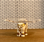 1:16 Dollhouse elephant coffee table like porcelain glass effect top - Lundby