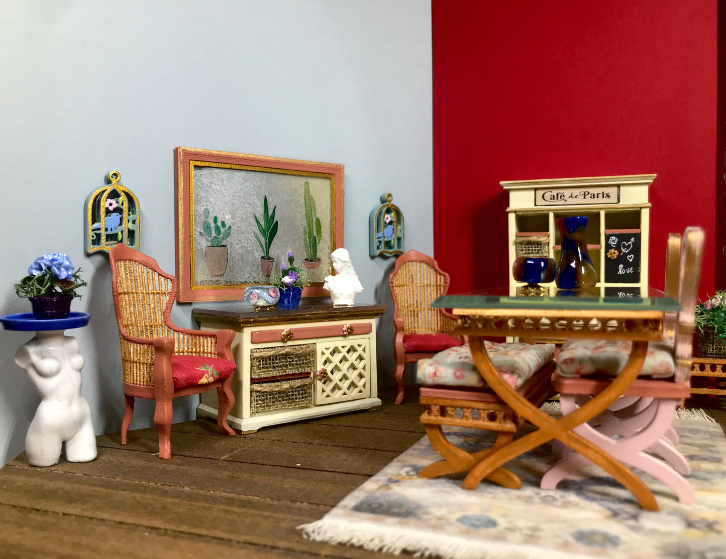 1:16 Dollhouse miniature woman's sculpture - White - Lundby scale