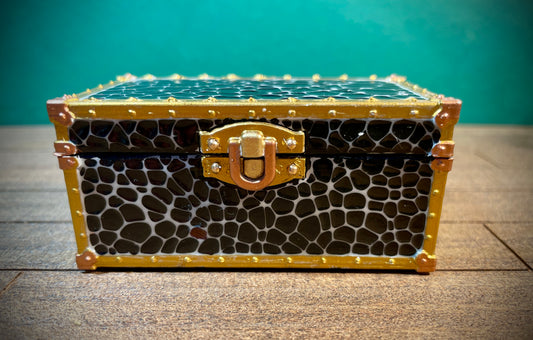 1:12 Dollhouse miniature hand painted travel luggage trunk chest various colors