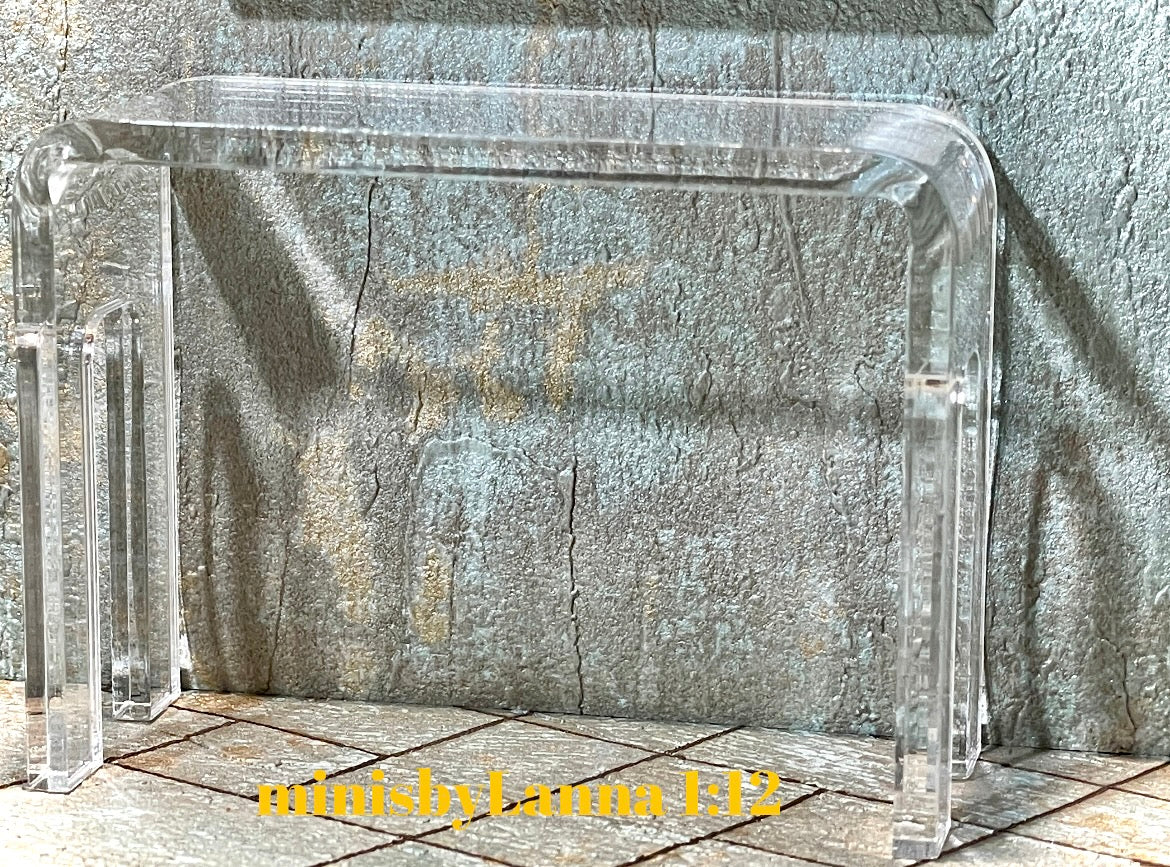 1:12 Dollhouse miniature Acrylic Console Table 2021