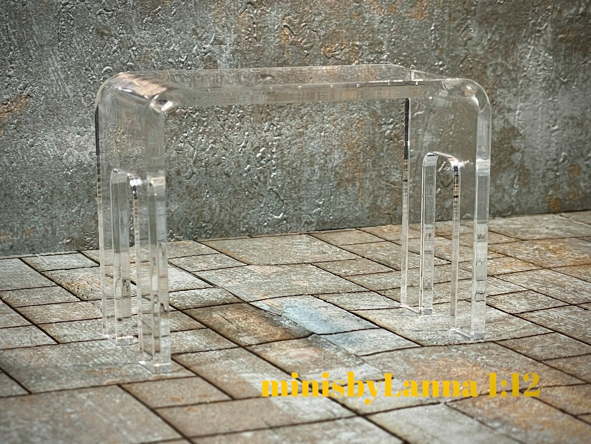 1:12 Dollhouse miniature Acrylic Console Table 2021