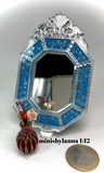 1:12 Dollhouse miniature Venetian classic large bevelled wall mirror