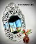 1:12 Dollhouse miniature Venetian classic large bevelled wall mirror