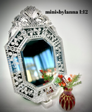 1:12 Dollhouse miniature Venetian classic large bevelled wall mirror