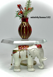 1:12 Dollhouse miniature elephant coffee table like porcelain glass effect top various colors