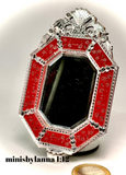 1:12 Dollhouse miniature Venetian classic large bevelled wall mirror