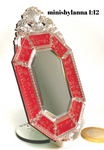 1:12 Dollhouse miniature Venetian classic large bevelled wall mirror