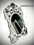 1:12 Dollhouse miniature mirror Venetian Blasone clear wall