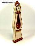 1:12 Dollhouse miniature Swedish Mora longcase working clock Cream