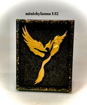 1:12 Dollhouse miniature Eagle Lady gold-filled picture