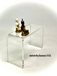 1:12 Dollhouse miniature Buddha pair sculptures in black & white