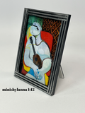1:12 Dollhouse miniature 3D layered French-art picture modern frame