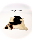 1:16 Dollhouse miniature OOAK cow fabric floor rug - Lundby scale