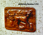 1:12 Dollhouse miniature Arabian horse carved in wood art sculpture