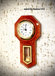 1:12 Dollhouse miniature wooden mahogany American regulator wall working clock