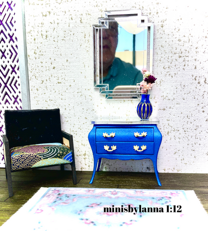 1:12 Dollhouse miniature modern wall mirror Melli collection