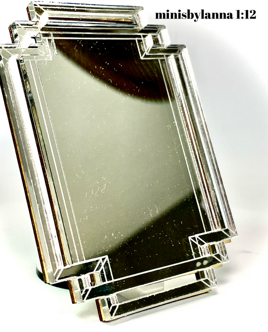 1:12 Dollhouse miniature modern wall mirror Melli collection