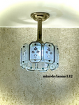 1:12 Dollhouse chandelier mid century crystal mirror panels working MAGIC LED