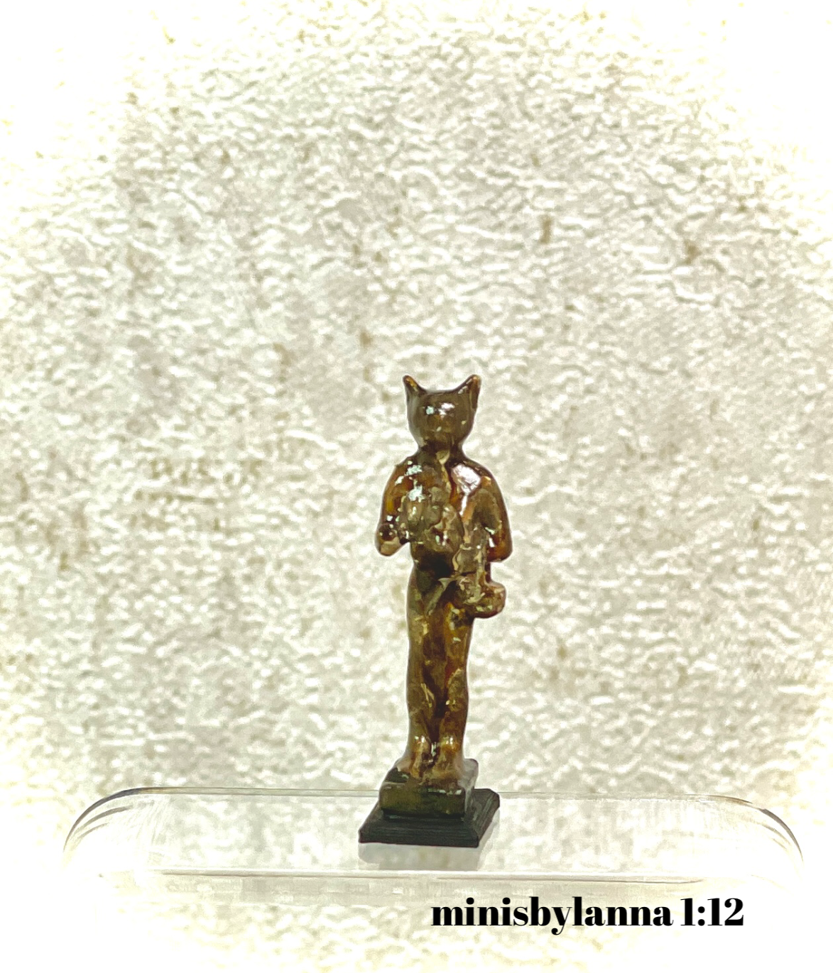 1:12 Dollhouse miniature Egyptian Goddess Bastet cat statue