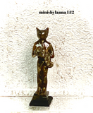 1:12 Dollhouse miniature Egyptian Goddess Bastet cat statue