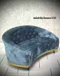 1:12 Dollhouse miniature modern sofa velvet - various colors