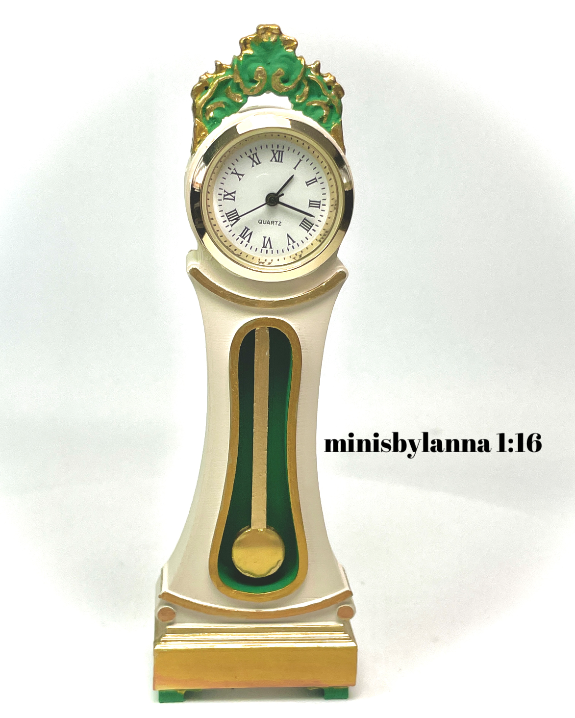 1:16 Dollhouse Swedish Mora longcase working clock various colors - Lundby scale