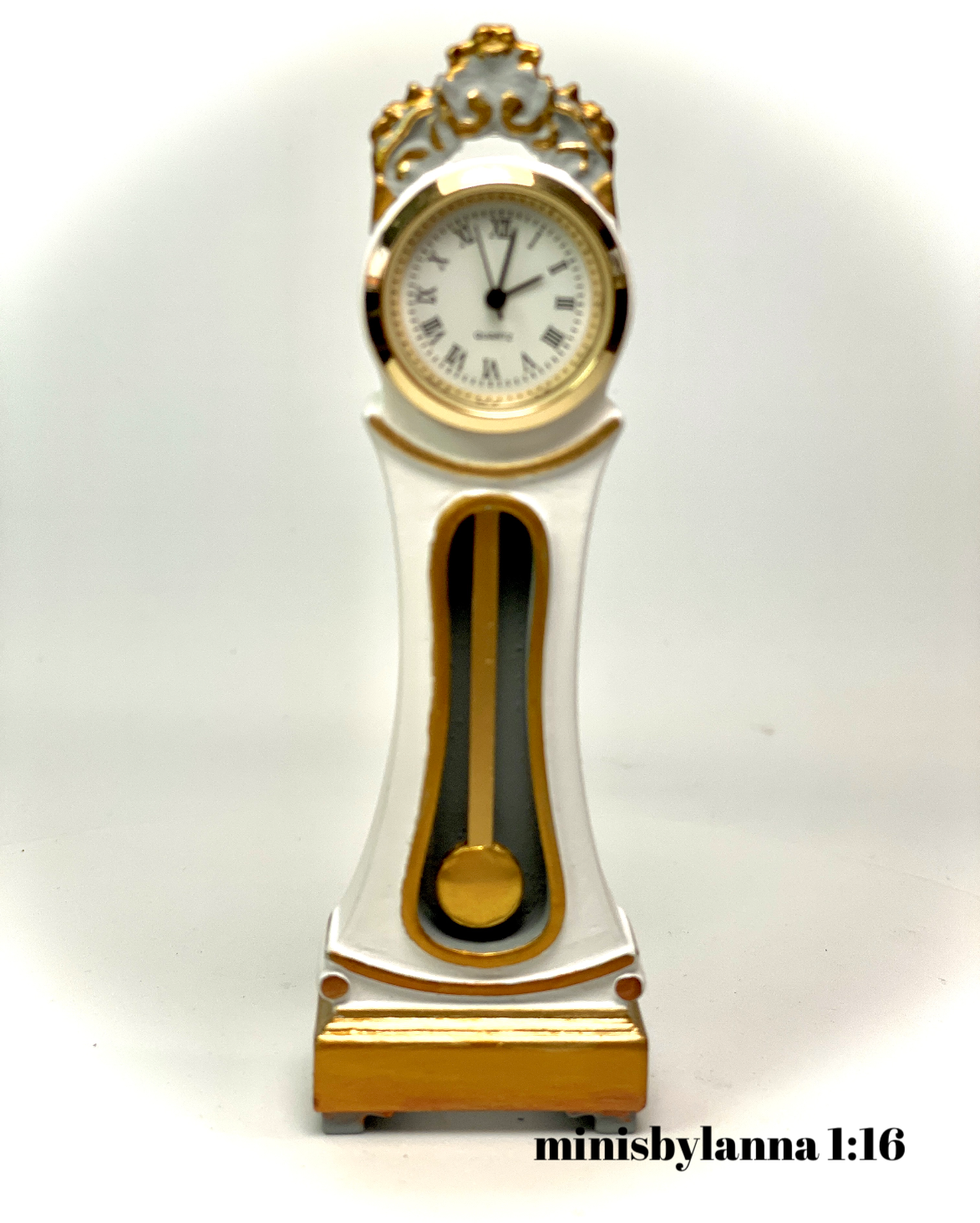 1:16 Dollhouse Swedish Mora longcase working clock various colors - Lundby scale