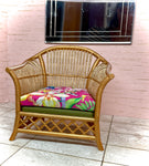 1:6 Dollhouse miniature cane rattan armchair Pink Paradise