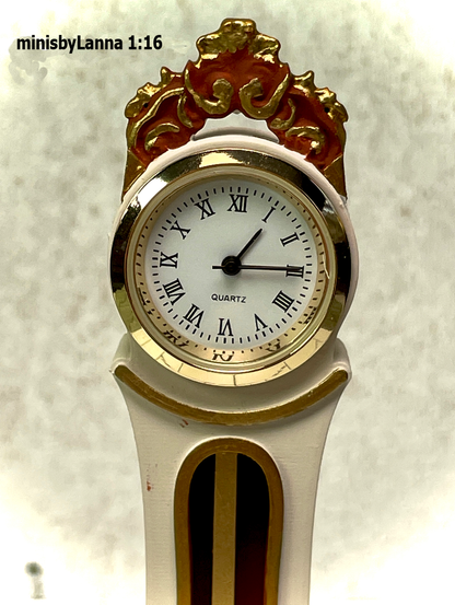 1:16 Dollhouse Swedish Mora longcase working clock various colors - Lundby scale