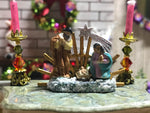 1:12 Dollhouse miniature crib in Bethlehem Christmas figurine