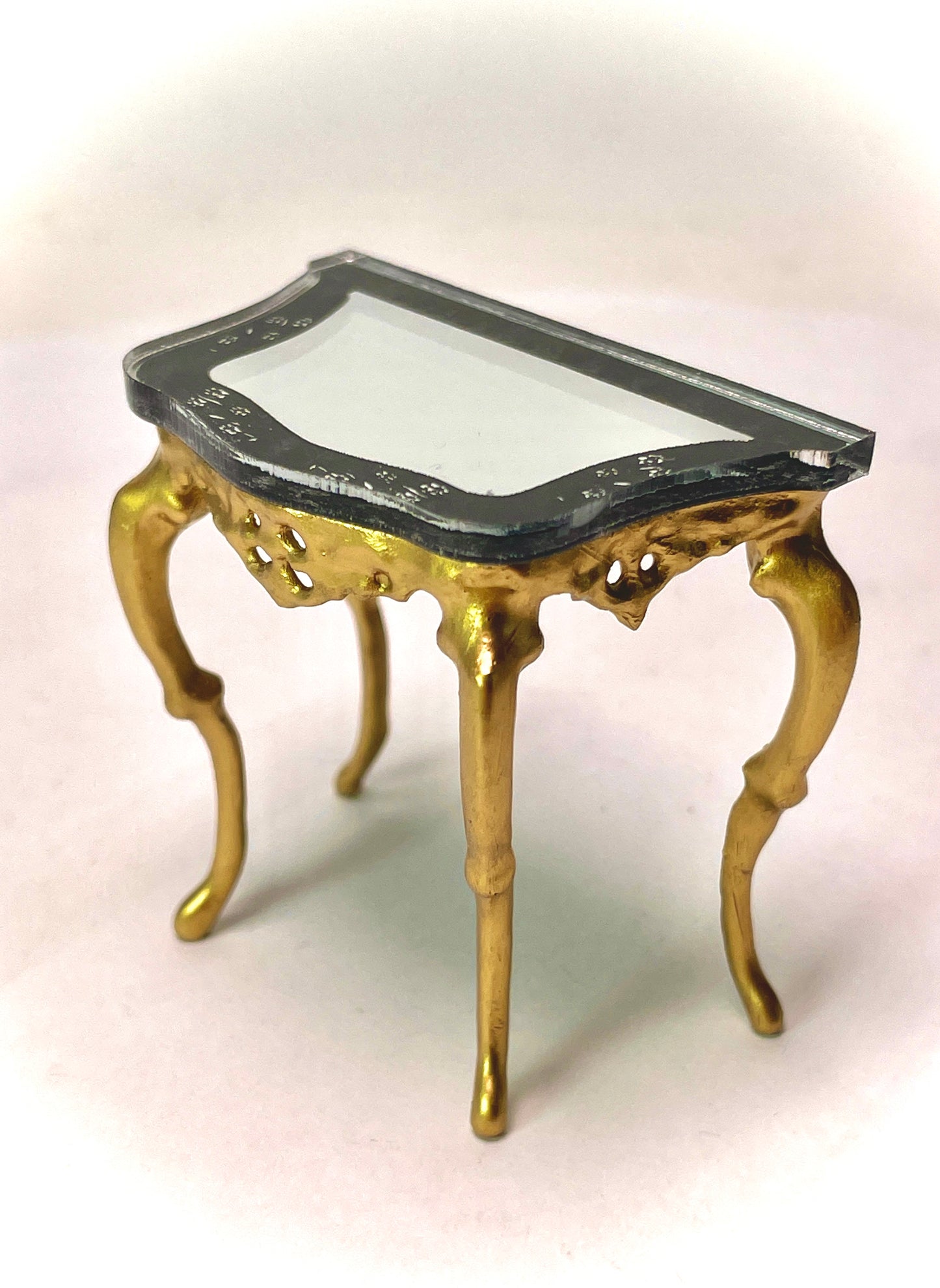 1:16 Dollhouse miniature Victorian console table with top mirror - Lundby scale