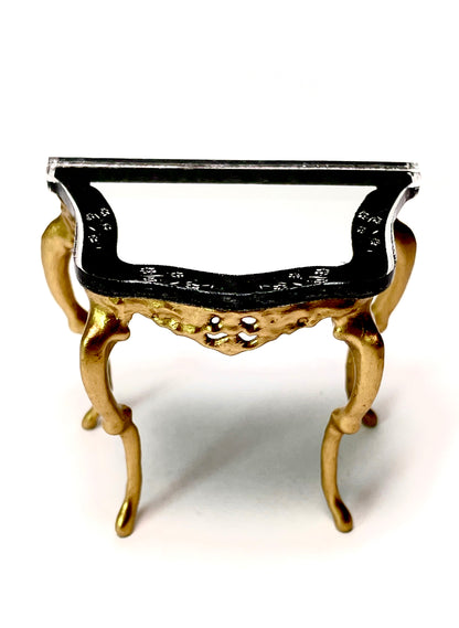 1:16 Dollhouse miniature Victorian console table with top mirror - Lundby scale