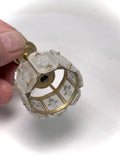 1:12 Dollhouse chandelier mid century crystal mirror panels working MAGIC LED