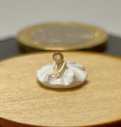 1:24 Dollhouse miniature sitting ballerina sculpture - Half Scale