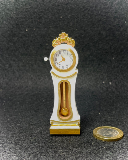 1:24 Dollhouse Swedish Mora long-case working clock various colors - Half scale