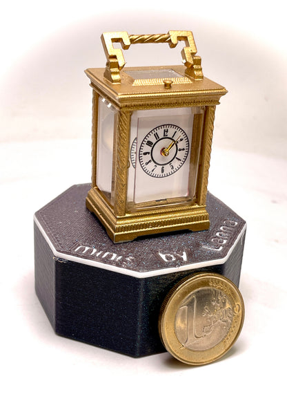 1:6 Dollhouse miniature elegant French carriage clock