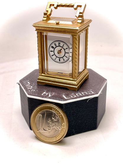 1:6 Dollhouse miniature elegant French carriage clock
