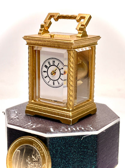 1:6 Dollhouse miniature elegant French carriage clock