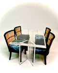 1:12 Dollhouse miniature black dinning room set - Table and 4 chairs - various colors