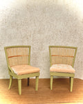 1:12 Dollhouse miniature dinning room chairs - pair