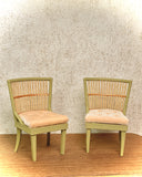 1:12 Dollhouse miniature dinning room chairs - pair