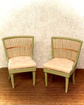 1:12 Dollhouse miniature dinning room chairs - pair